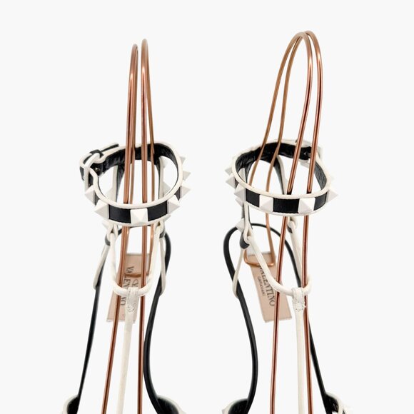Valentino Garavani Free Rockstud Sandals EU 36 US 6 Two Tone Black High Heel - Picture 5 of 13